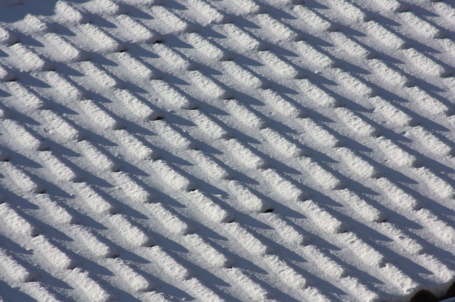 Zdjęcie zaśnieżonego dachu